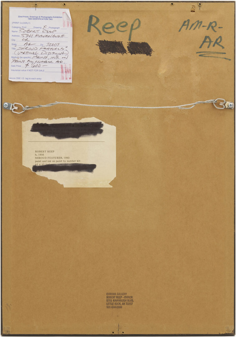 Lot 1044: Robert Reep Paint & Ink Vertical Dyptich, 1993