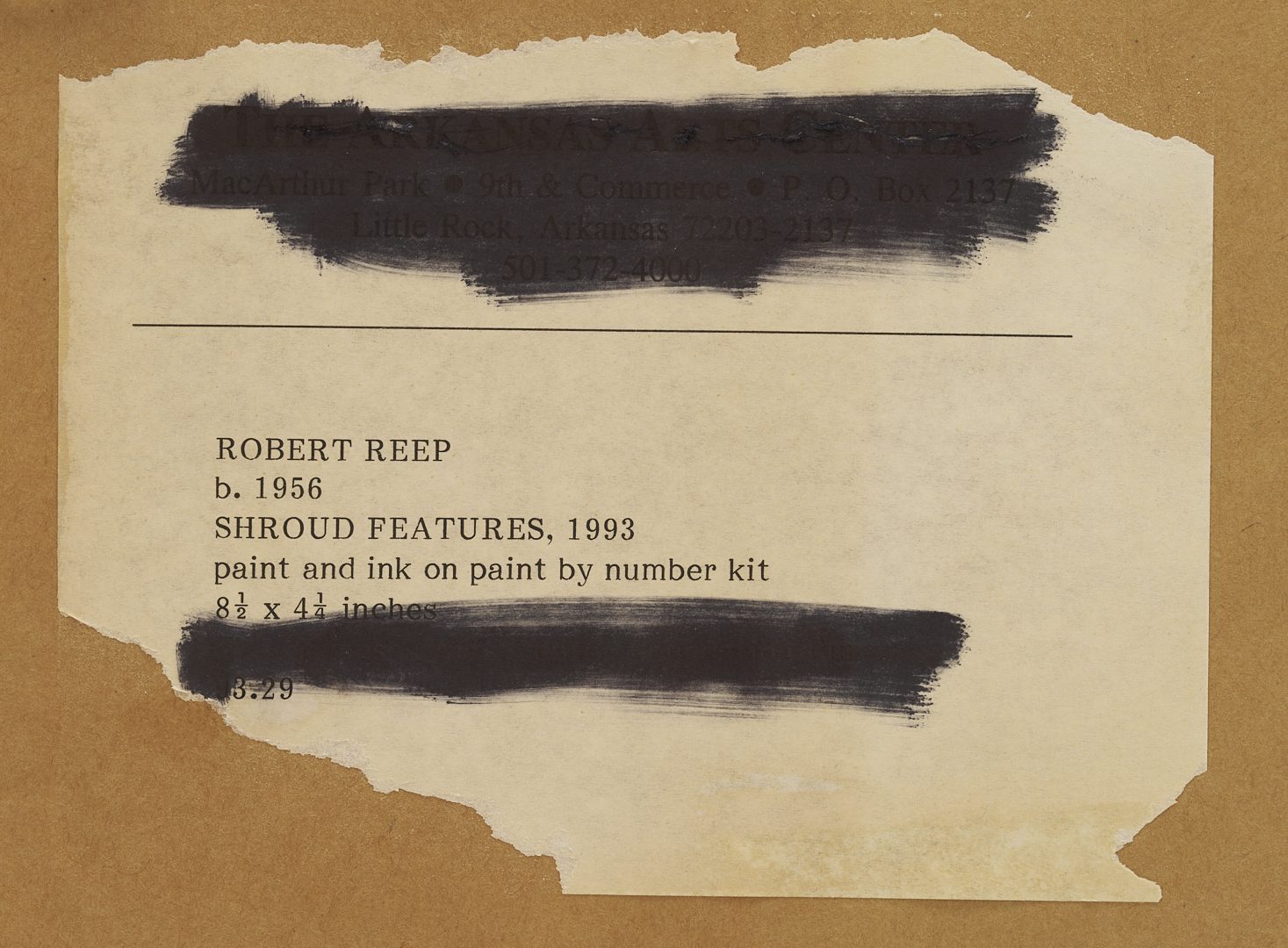 Lot 1044: Robert Reep Paint & Ink Vertical Dyptich, 1993