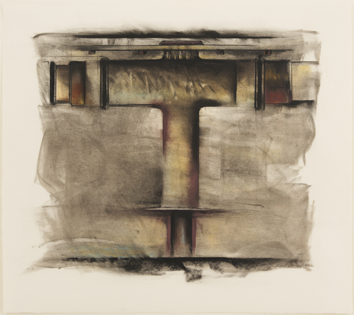 Lot 1045: Karl Umlauf Charcoal and Pastel on Paper, Crucible III