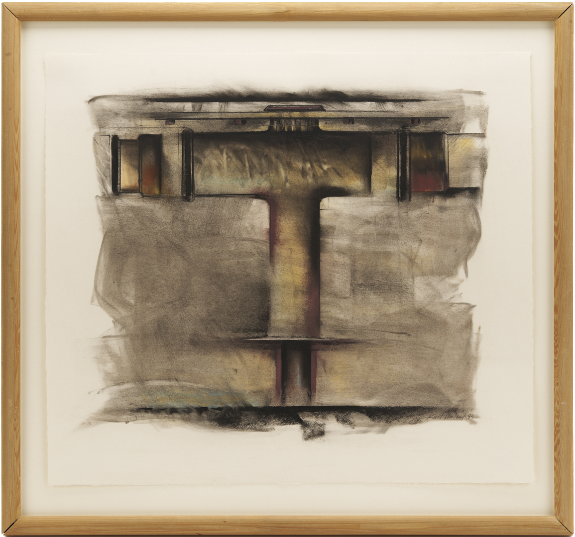 Lot 1045: Karl Umlauf Charcoal and Pastel on Paper, Crucible III