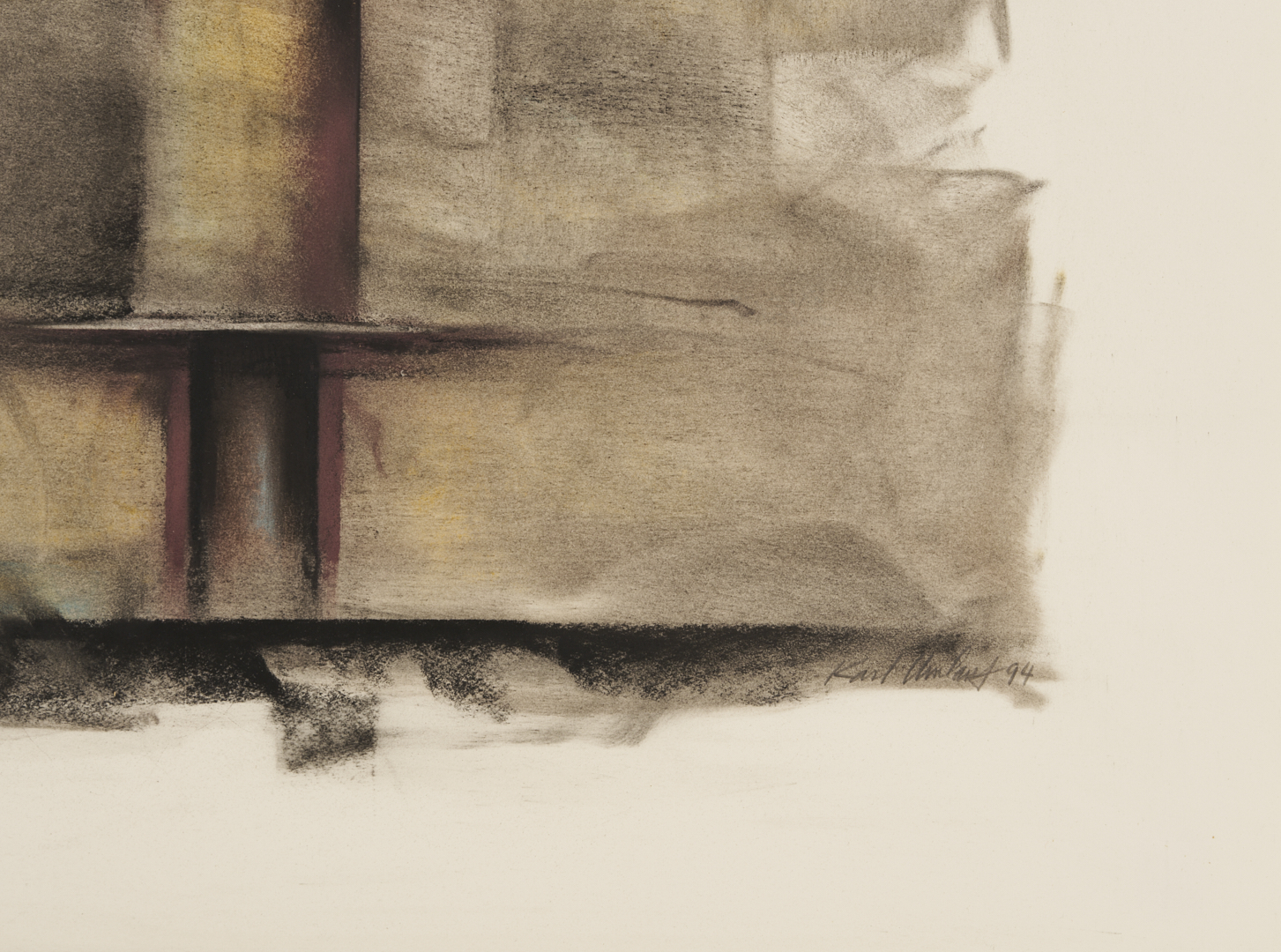 Lot 1045: Karl Umlauf Charcoal and Pastel on Paper, Crucible III