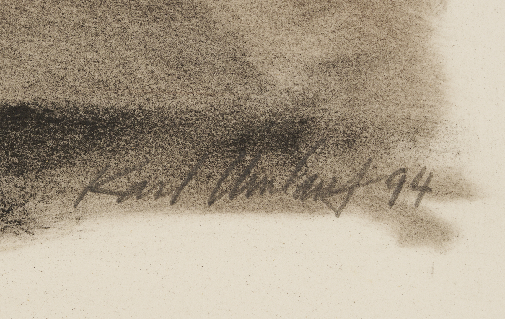 Lot 1045: Karl Umlauf Charcoal and Pastel on Paper, Crucible III