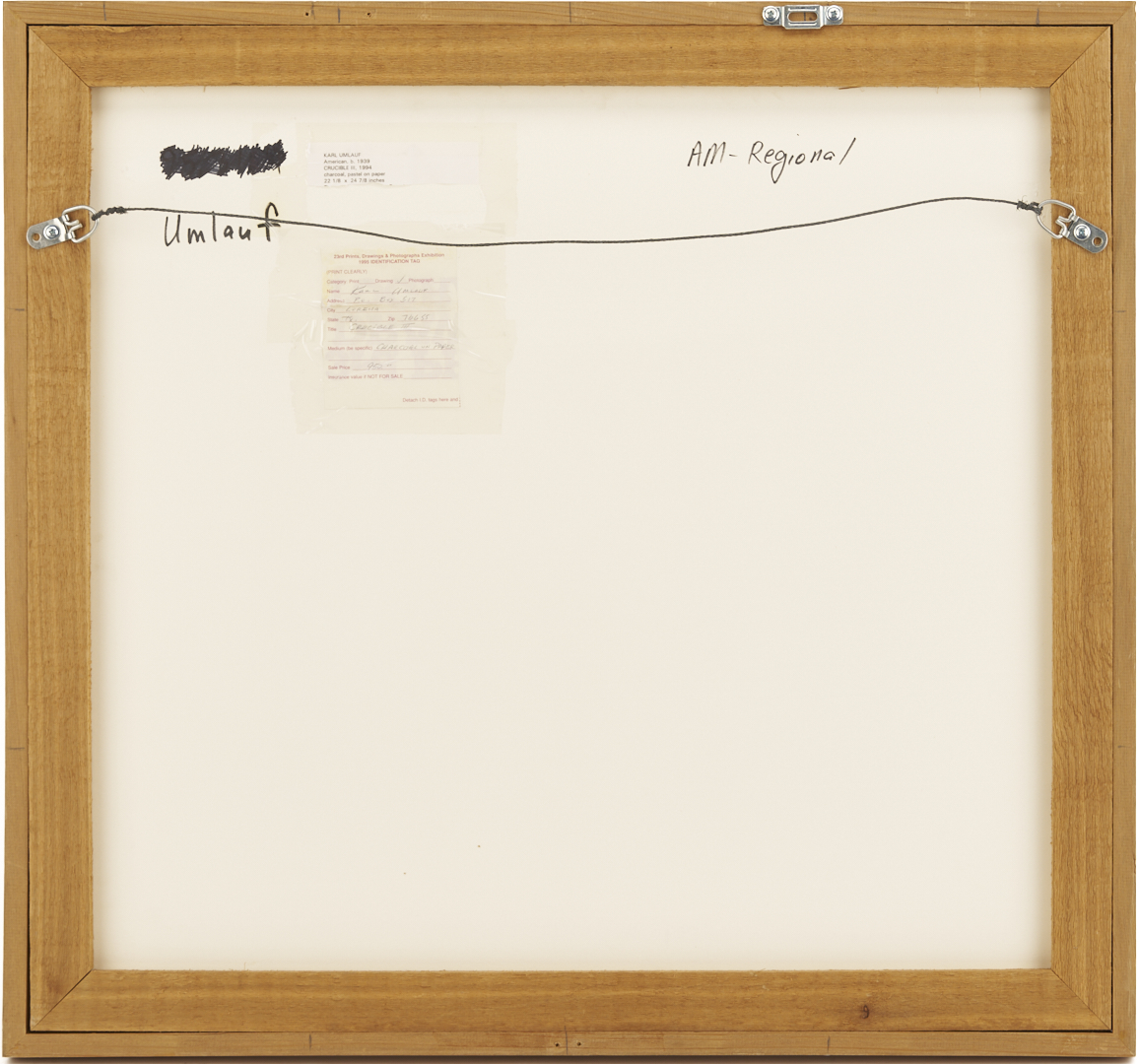 Lot 1045: Karl Umlauf Charcoal and Pastel on Paper, Crucible III