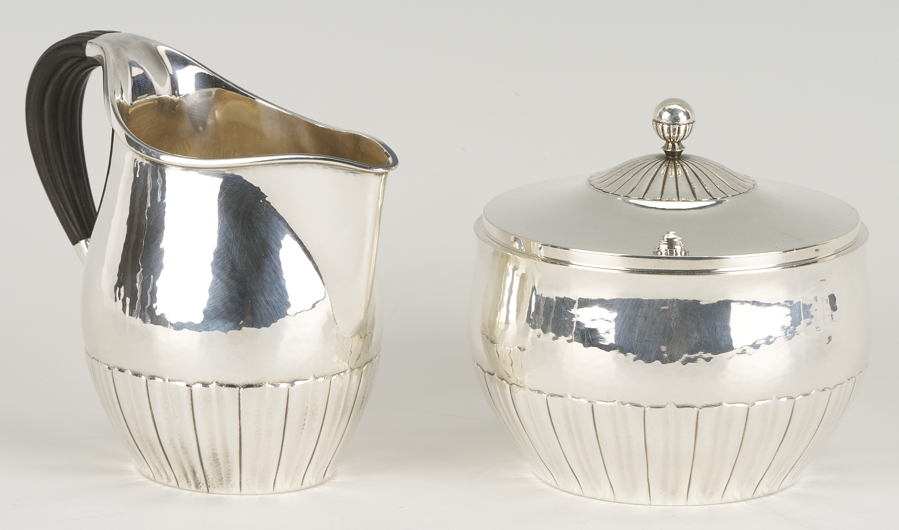 Lot 104: Georg Jensen Cosmos 4 Pc Tea Set, Johan Rohde Design