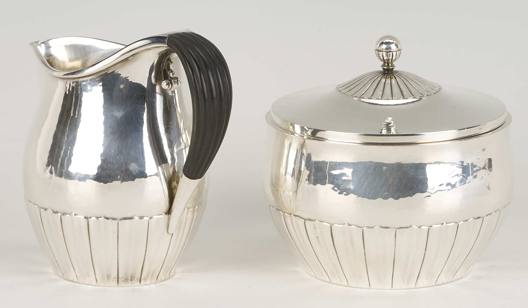 Lot 104: Georg Jensen Cosmos 4 Pc Tea Set, Johan Rohde Design