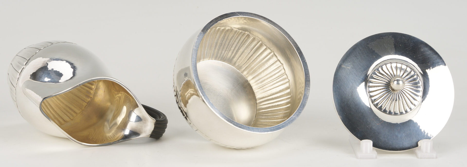 Lot 104: Georg Jensen Cosmos 4 Pc Tea Set, Johan Rohde Design