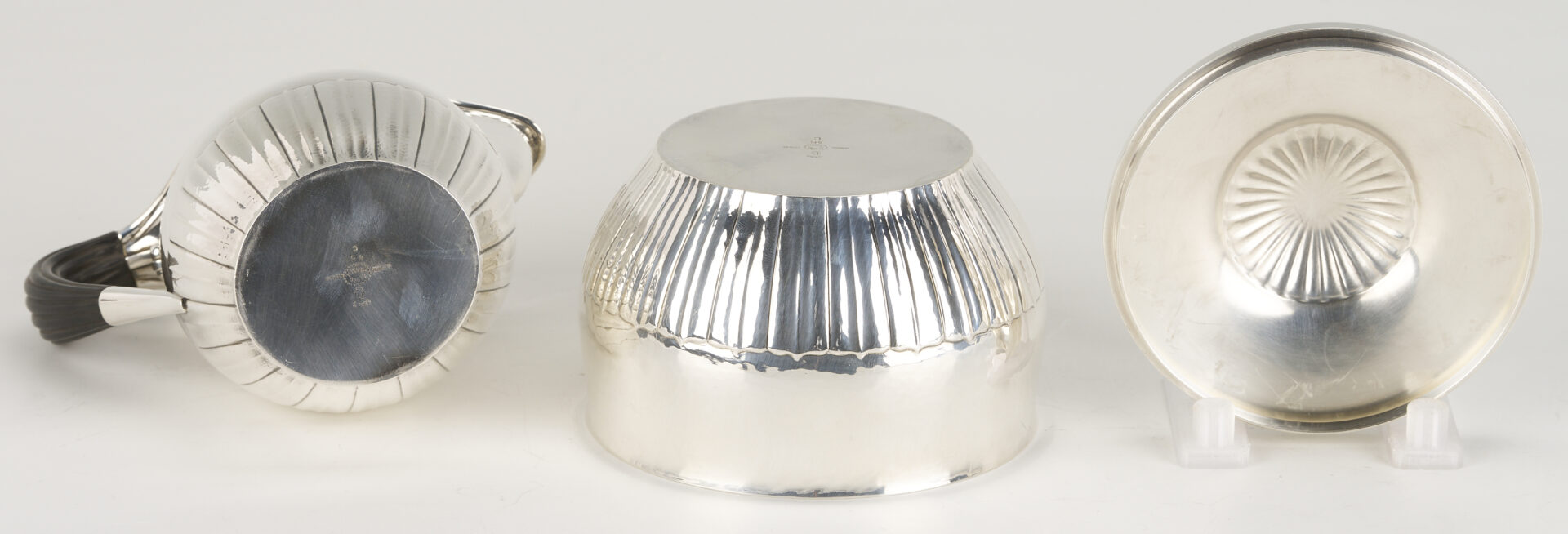 Lot 104: Georg Jensen Cosmos 4 Pc Tea Set, Johan Rohde Design