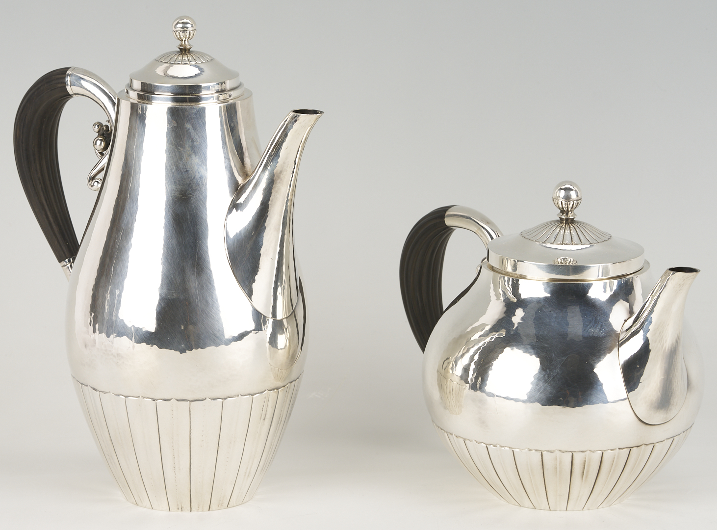 Lot 104: Georg Jensen Cosmos 4 Pc Tea Set, Johan Rohde Design