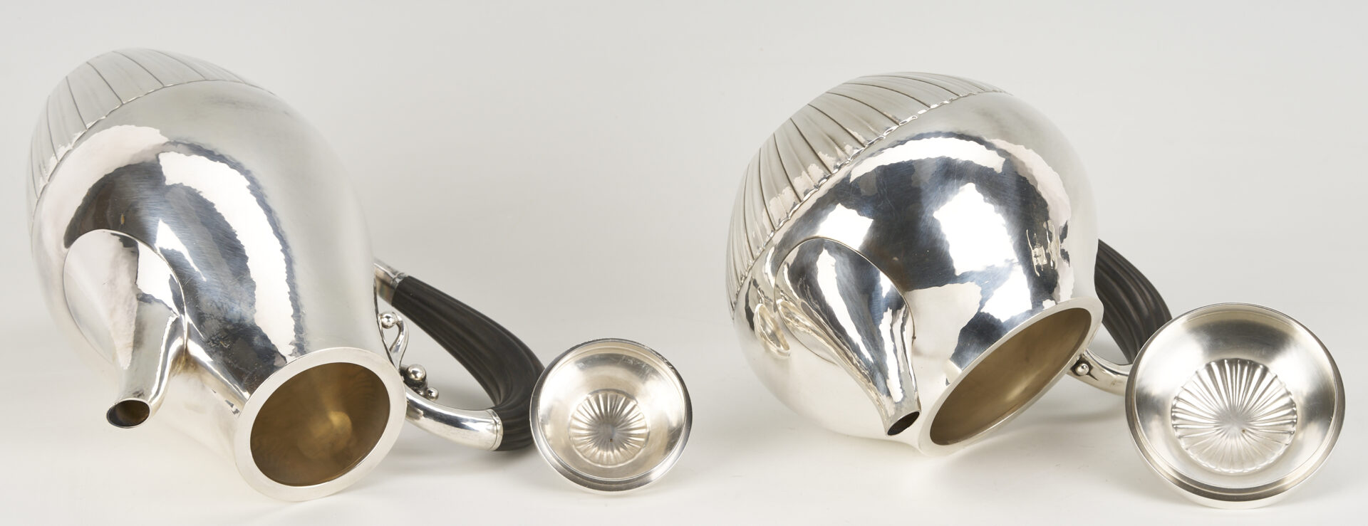 Lot 104: Georg Jensen Cosmos 4 Pc Tea Set, Johan Rohde Design