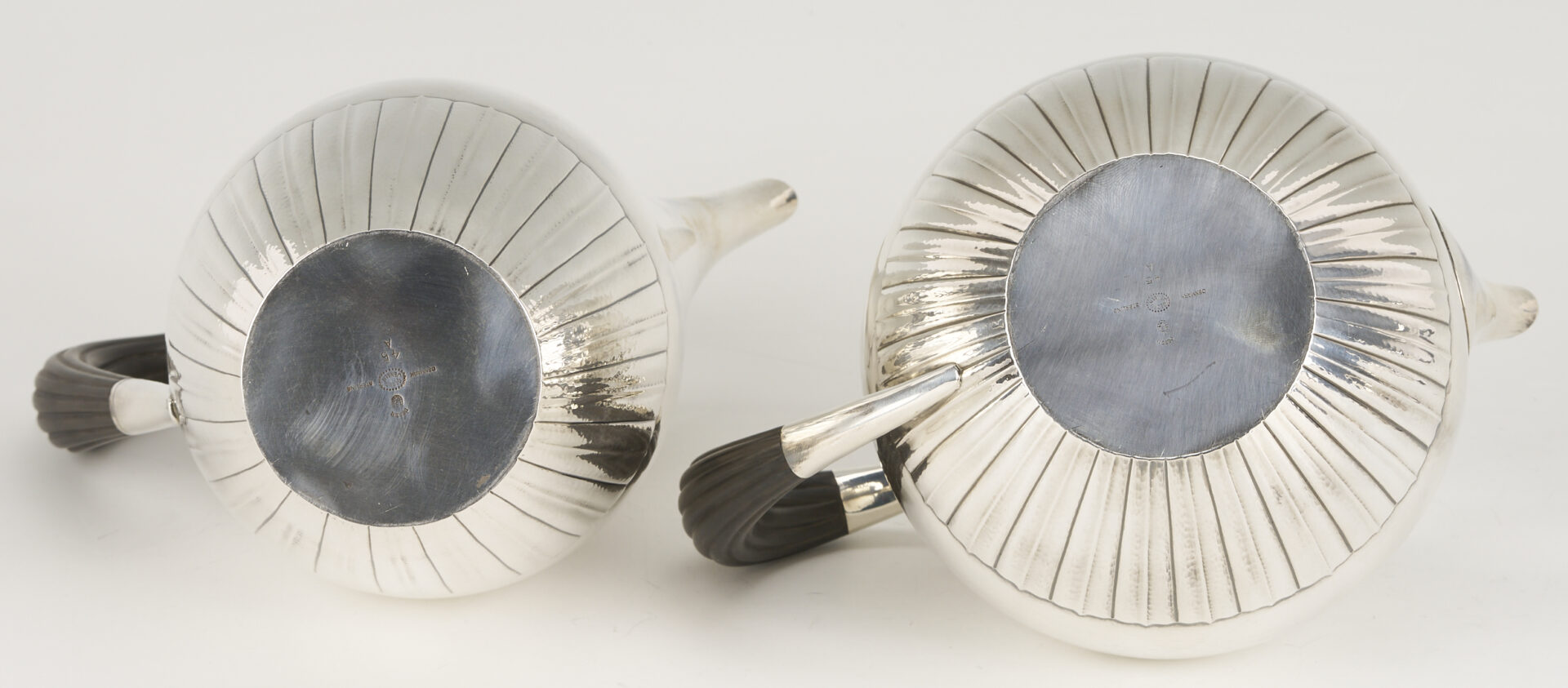 Lot 104: Georg Jensen Cosmos 4 Pc Tea Set, Johan Rohde Design