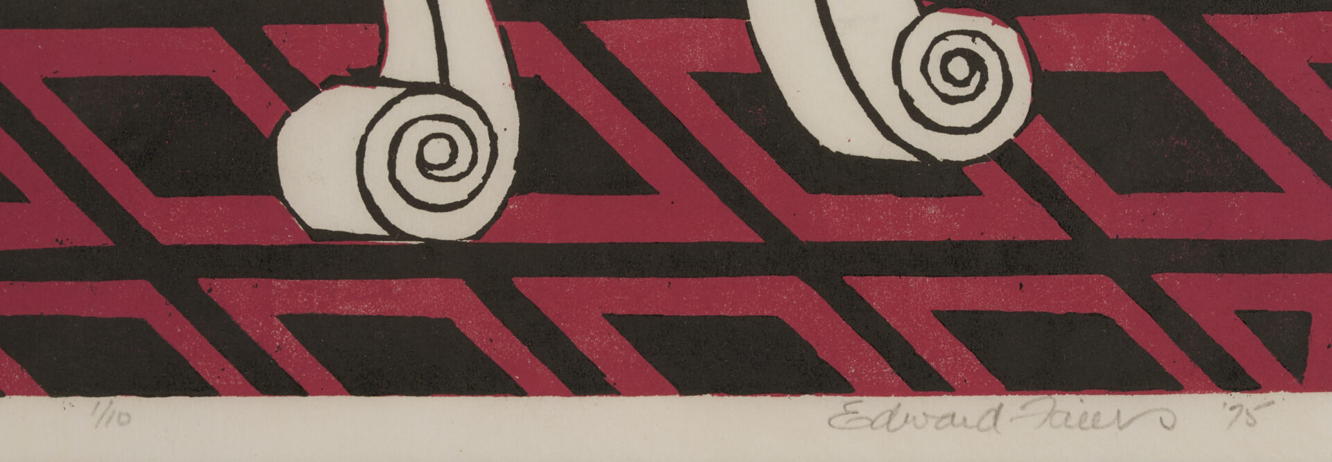 Lot 1051: Edward Faiers Lithograph, The Emperor on a White Throne 1975