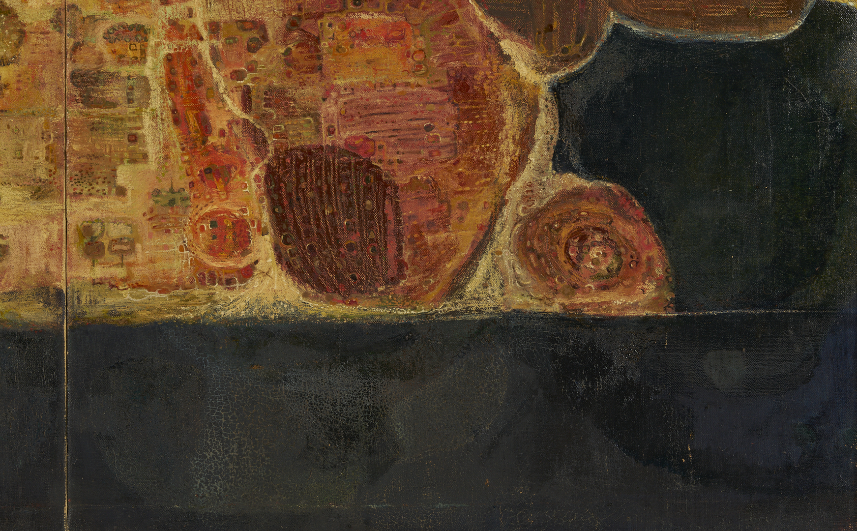 Lot 1052: Amrus Natalsya O/C Modernist Indonesian Landscape Painting