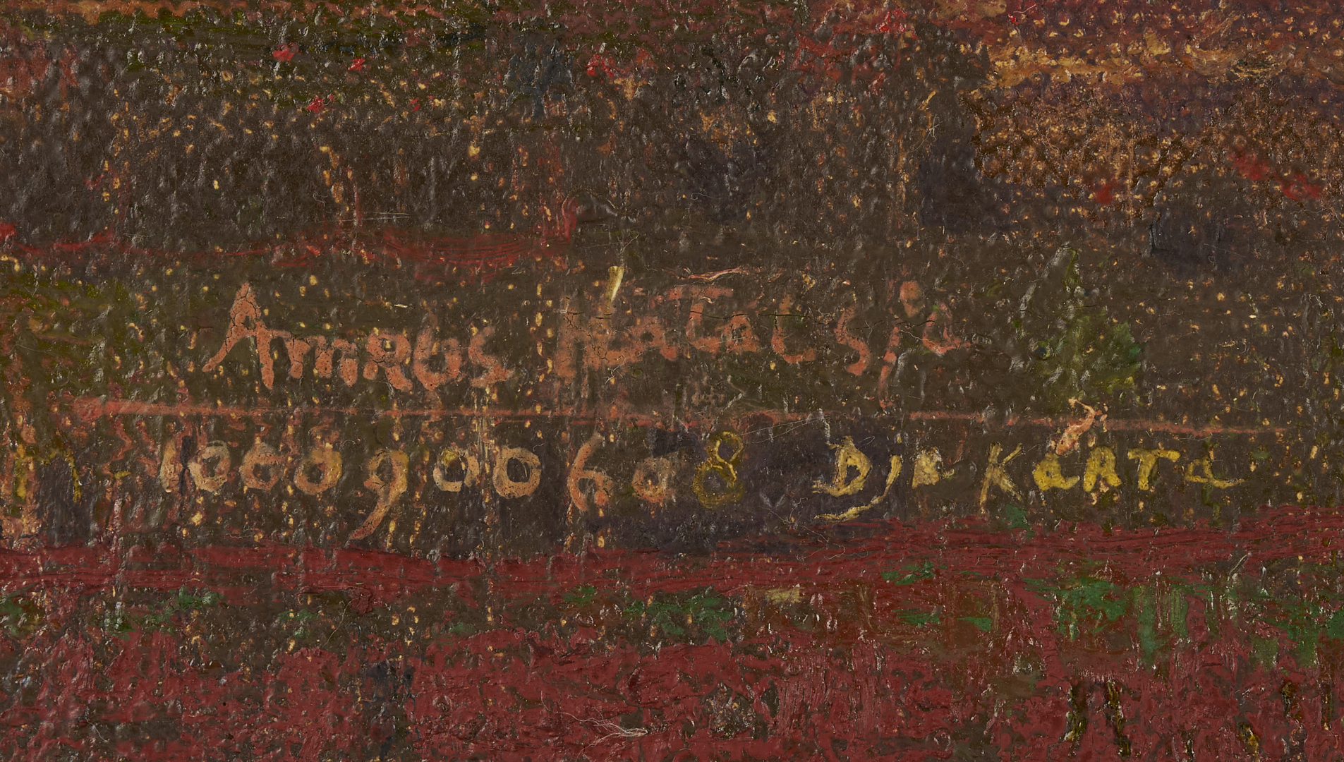 Lot 1052: Amrus Natalsya O/C Modernist Indonesian Landscape Painting