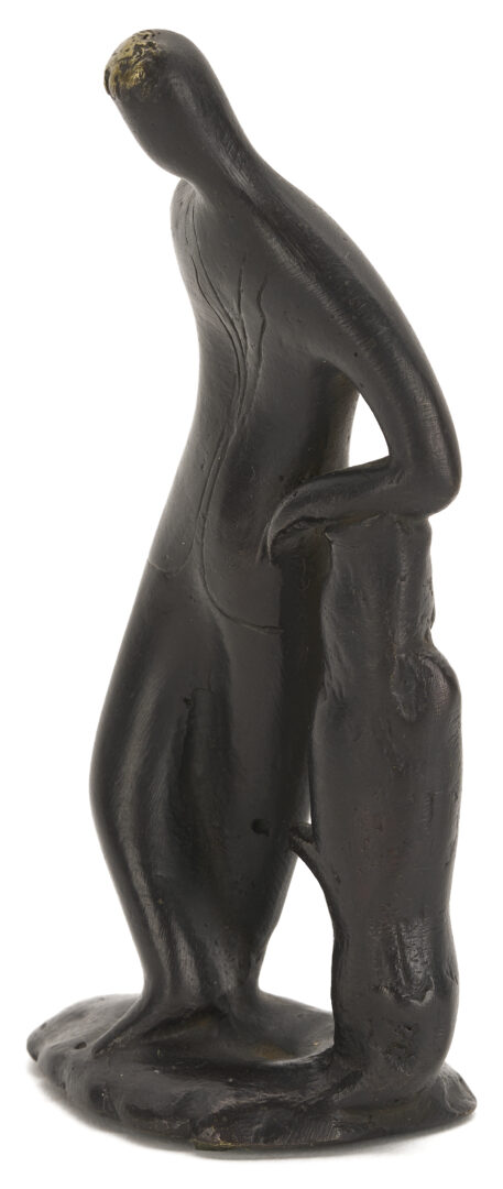 Lot 1053: 3 Carl Aubock Sculptures, incl. Walking, Standing, and Leaning Figures