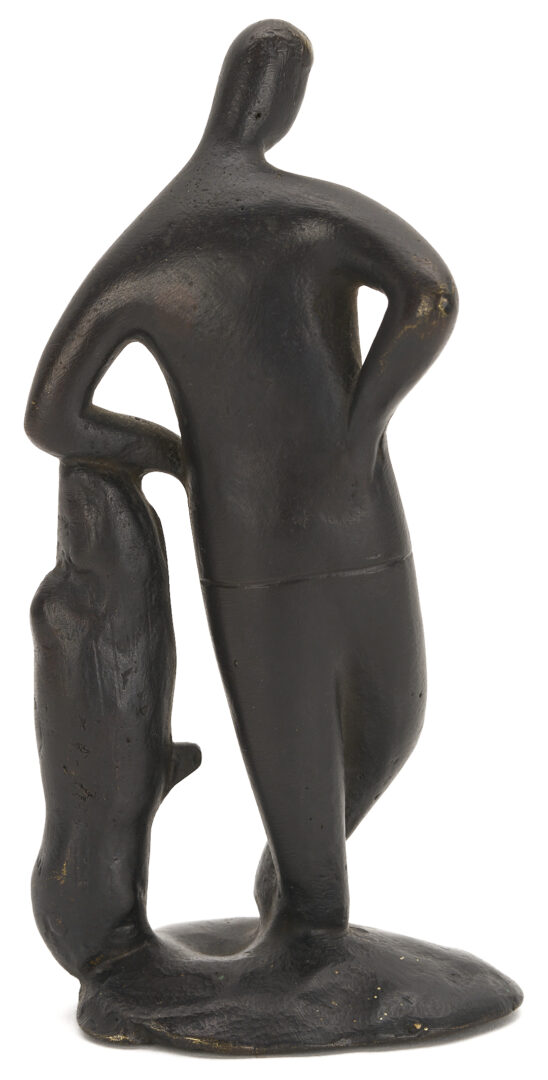 Lot 1053: 3 Carl Aubock Sculptures, incl. Walking, Standing, and Leaning Figures
