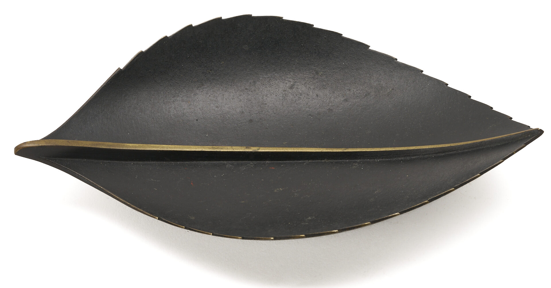 Lot 1054: 3 Carl Aubock Pieces, incl. Exhibition Book, Leaf Dish, and Treble Clef Paperclip
