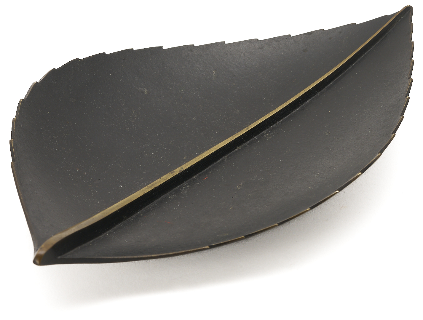 Lot 1054: 3 Carl Aubock Pieces, incl. Exhibition Book, Leaf Dish, and Treble Clef Paperclip