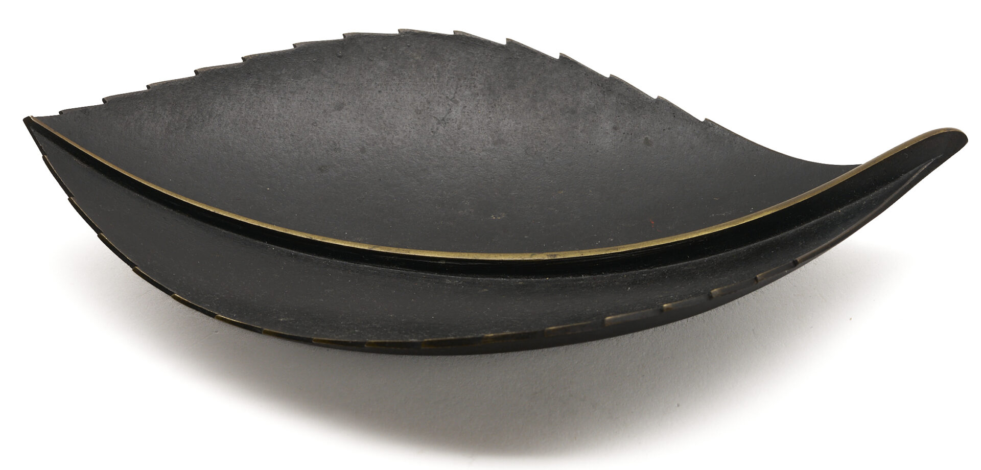 Lot 1054: 3 Carl Aubock Pieces, incl. Exhibition Book, Leaf Dish, and Treble Clef Paperclip