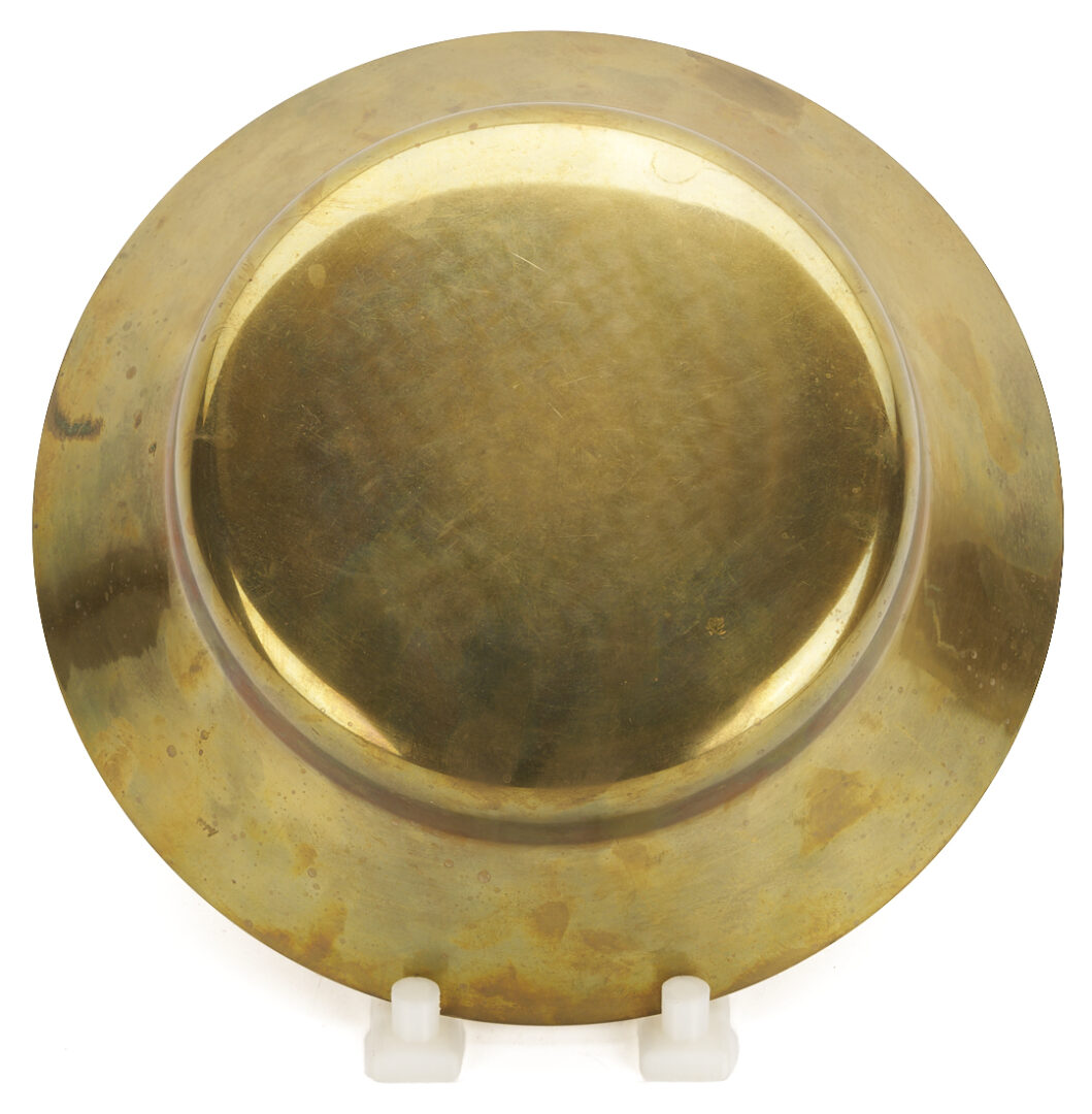 Lot 1057: 4 Pc. Carl Aubock – 2 Fish Bottle Openers, 1 Brass Bowl, and 1 Pan-Style Ashtray