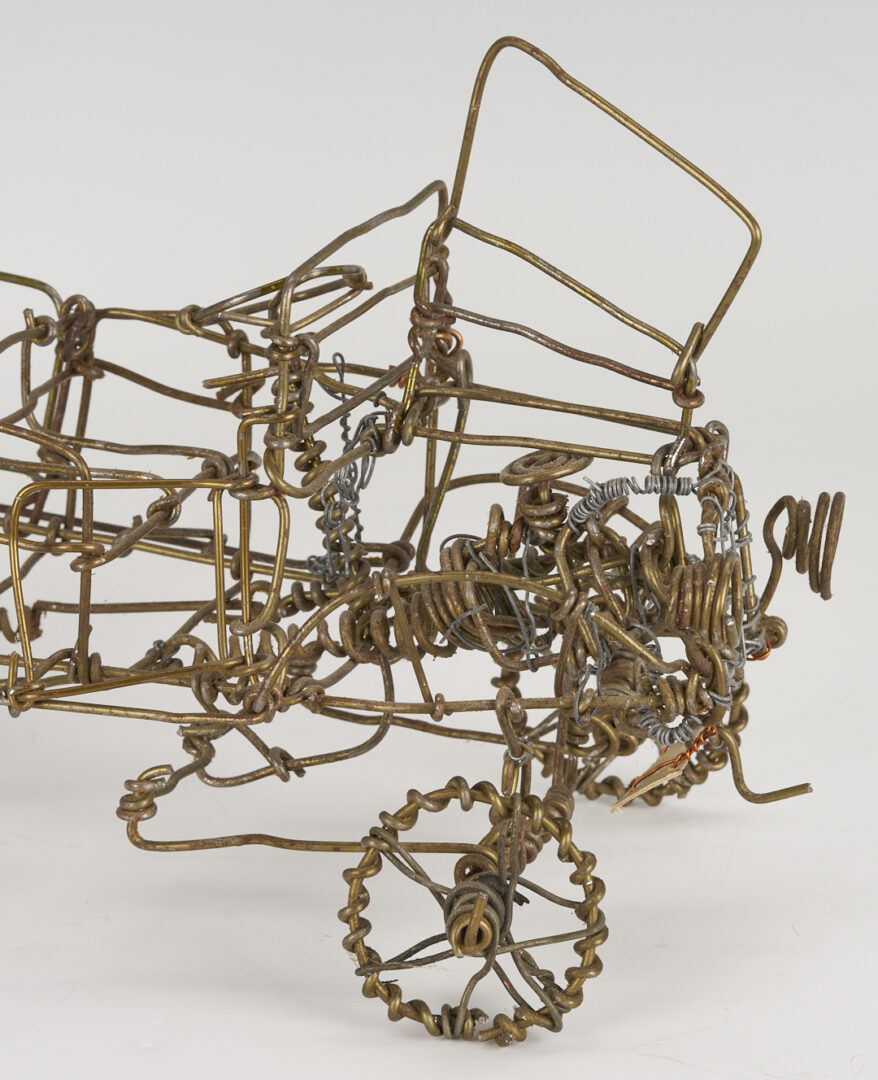 Lot 1059: 2 Vannoy Streeter Wire Sculptures: TN Walking Horse and Car