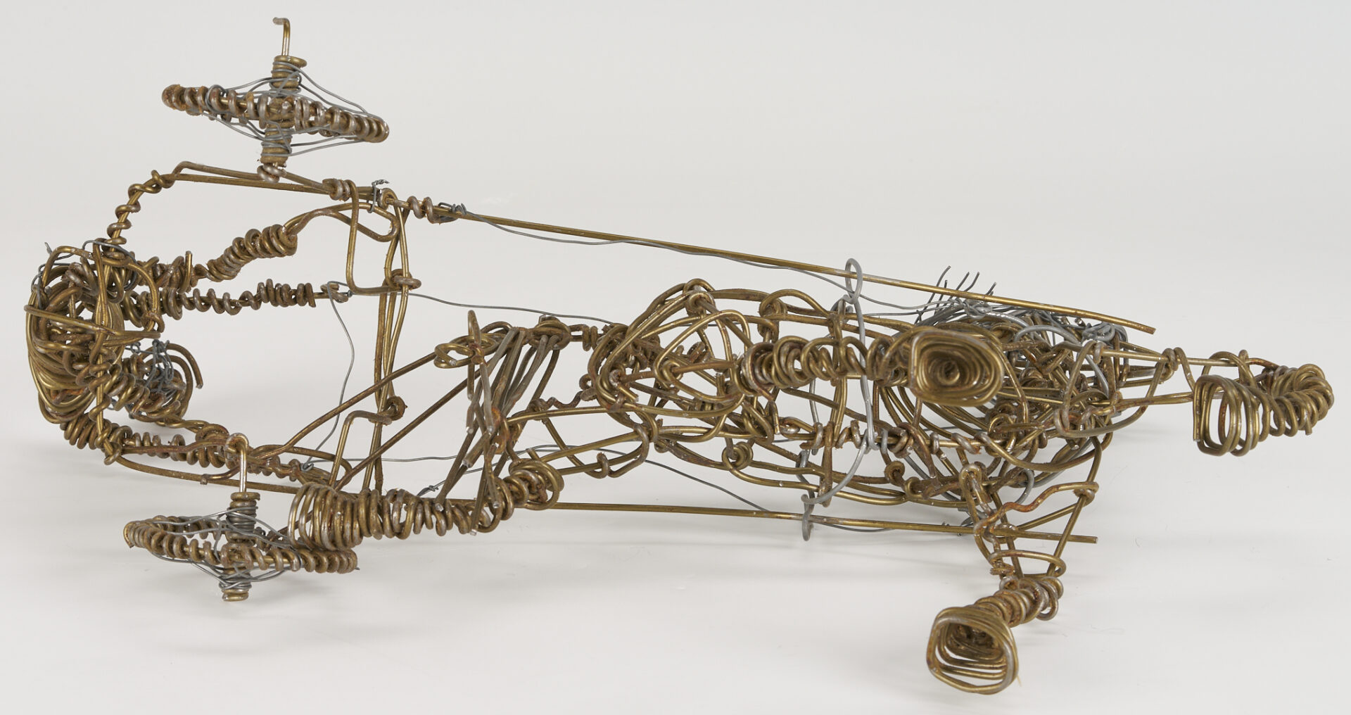 Lot 1060: Vannoy Streeter Wire Sculpture, Walking Horse & Sulky