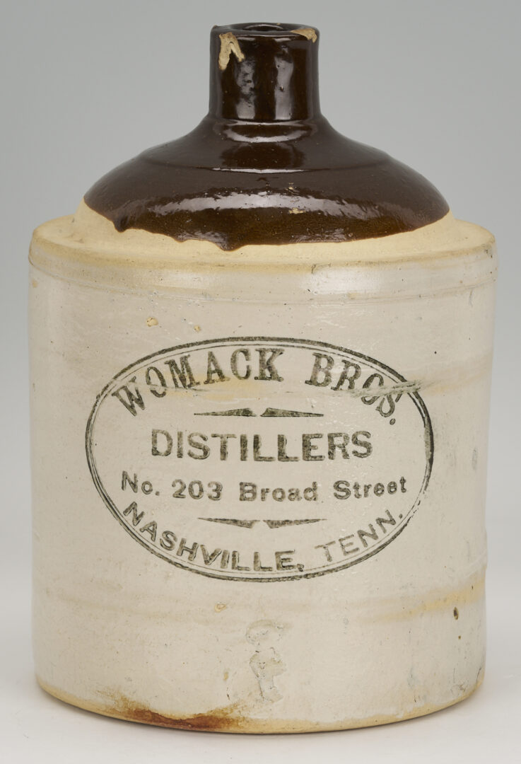 Lot 1067: Nashville Whiskey Jug, Womack Bros. Distillers