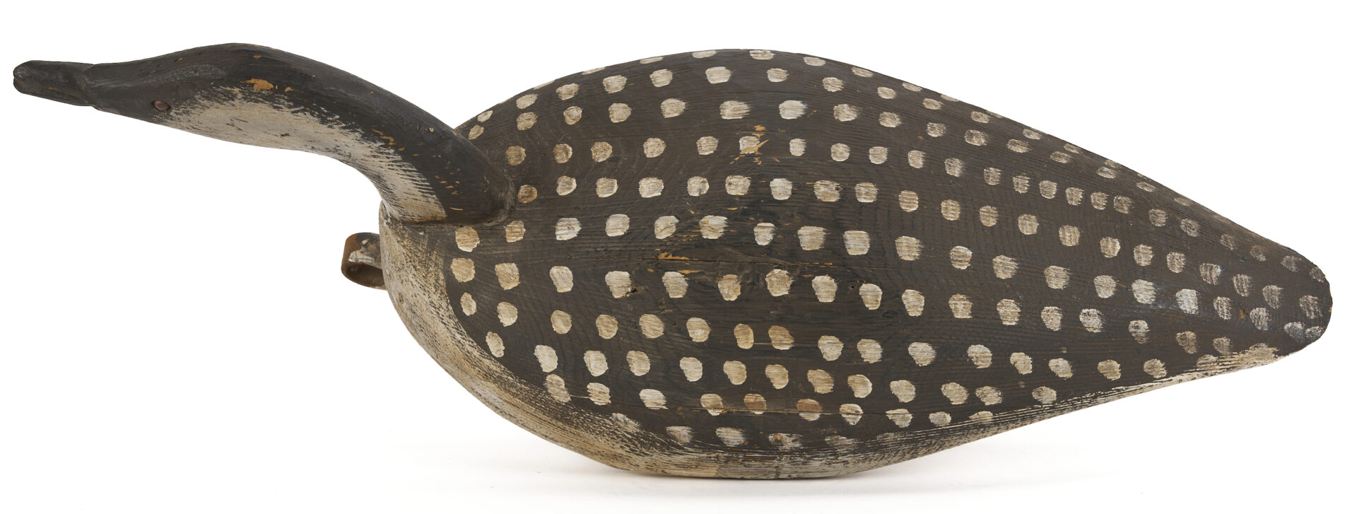 Lot 1068: Folk Art Painted Loon Decoy and Cow
