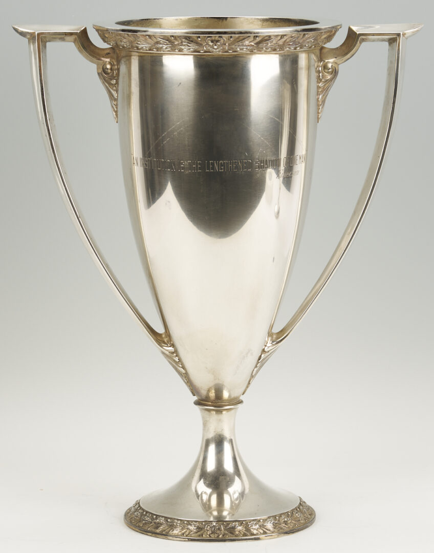 Lot 106: 2 Sterling Silver Trophies Presented to Dr. Wm. Upjohn, 1920s