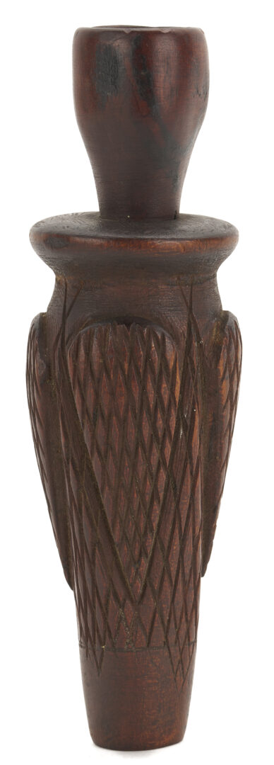 Lot 1071: Three Duck Related Items: 2 Duck Calls & 1 Contemporary Decoy