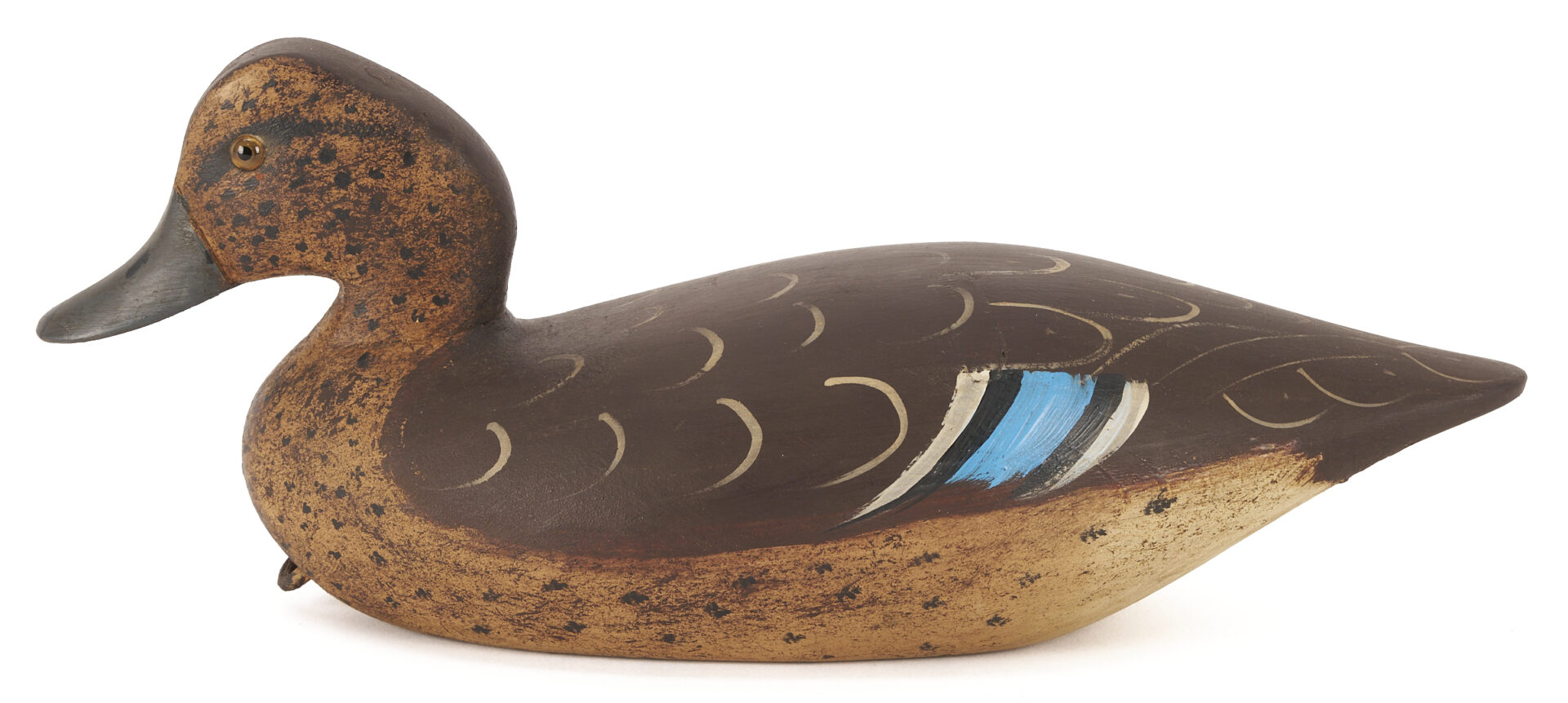 Lot 1071: Three Duck Related Items: 2 Duck Calls & 1 Contemporary Decoy