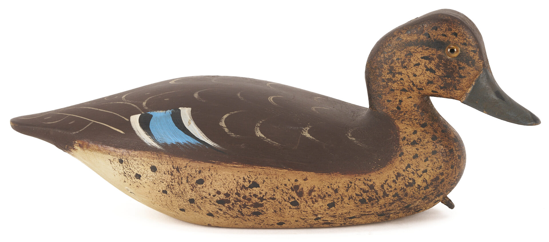 Lot 1071: Three Duck Related Items: 2 Duck Calls & 1 Contemporary Decoy