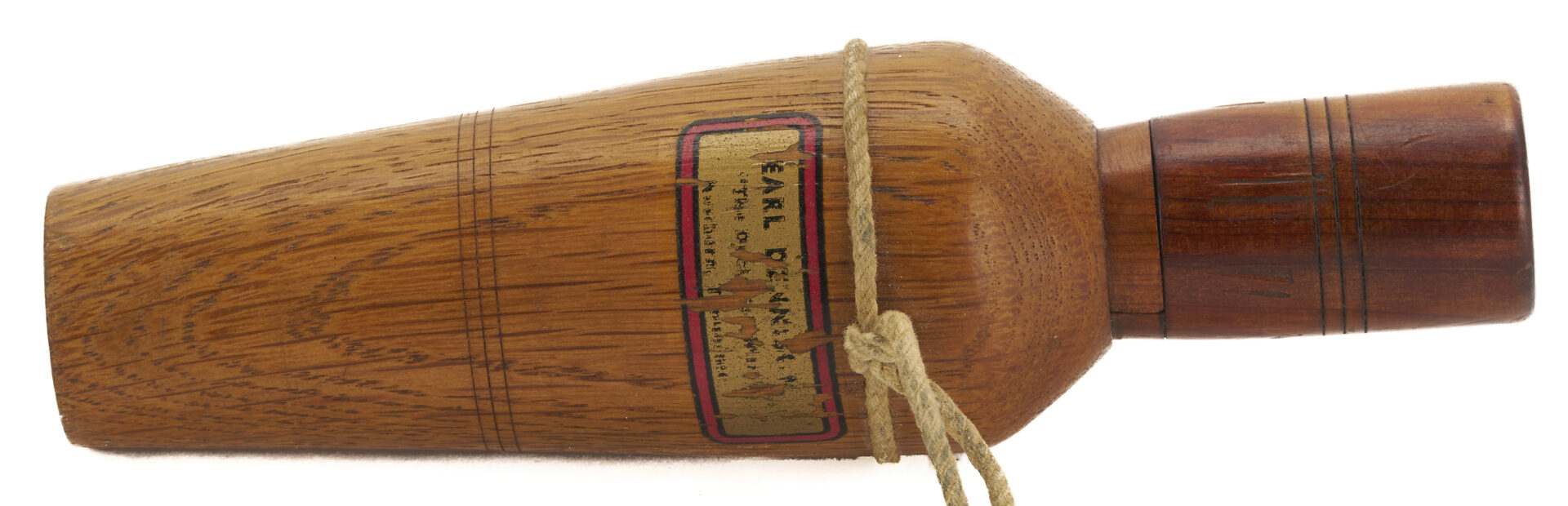 Lot 1071: Three Duck Related Items: 2 Duck Calls & 1 Contemporary Decoy