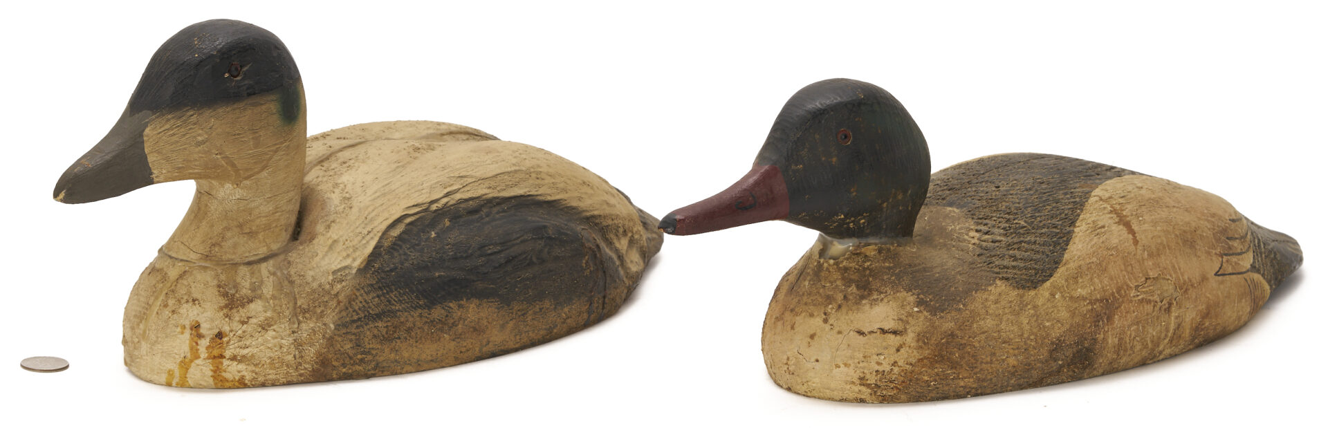 Lot 1073: 2 Herters Duck Decoys, 1893 Series – Merganser and Eider