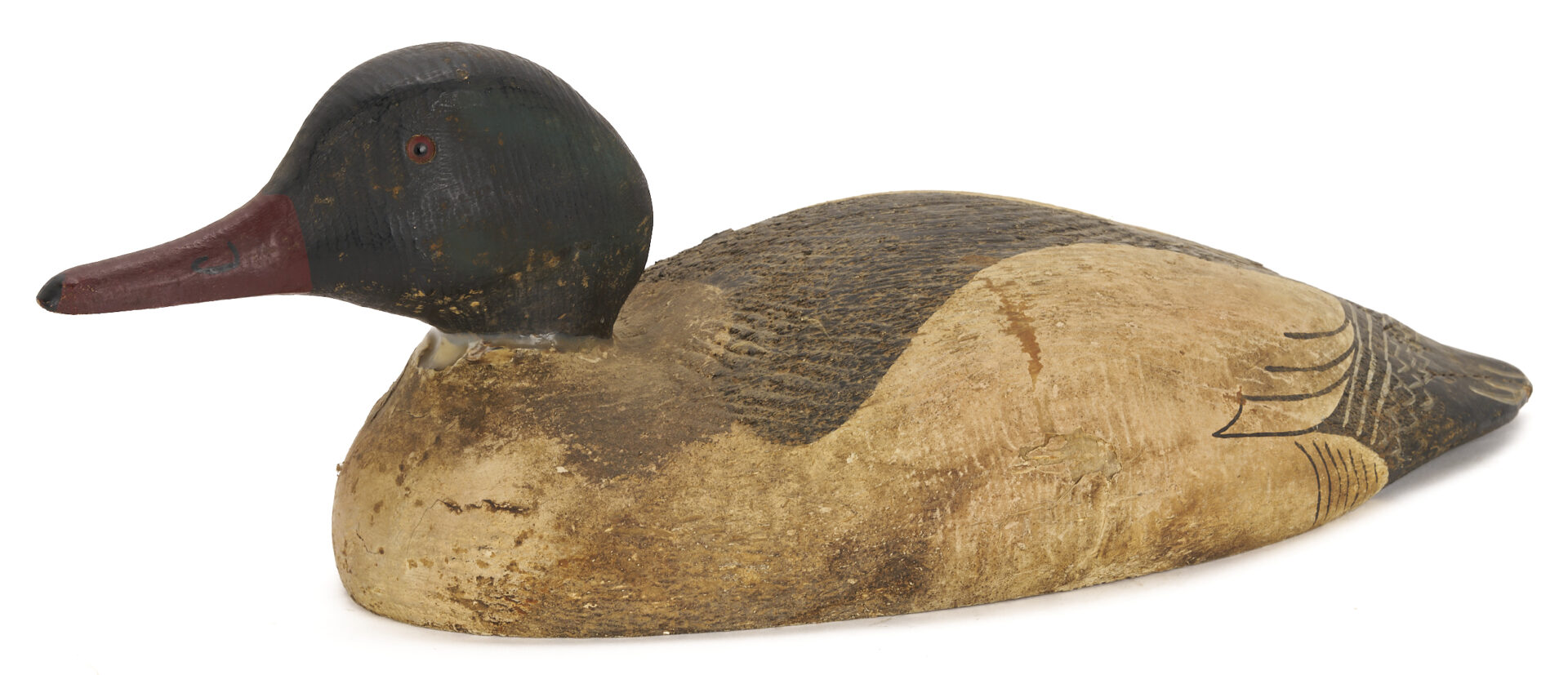 Lot 1073: 2 Herters Duck Decoys, 1893 Series – Merganser and Eider