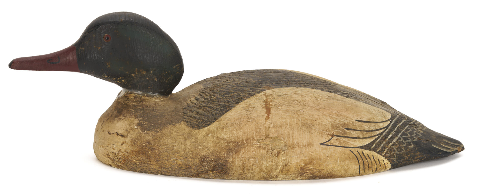 Lot 1073: 2 Herters Duck Decoys, 1893 Series – Merganser and Eider