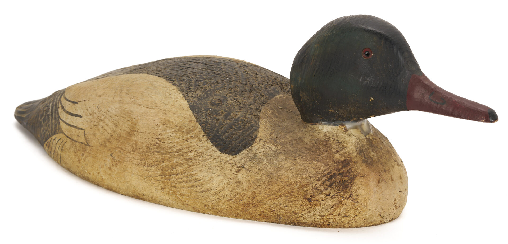 Lot 1073: 2 Herters Duck Decoys, 1893 Series – Merganser and Eider