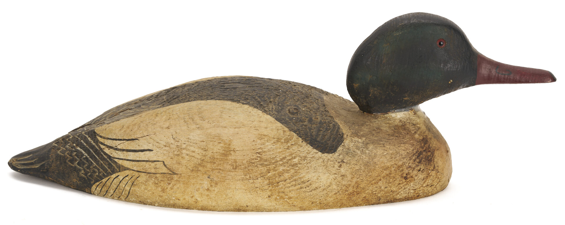 Lot 1073: 2 Herters Duck Decoys, 1893 Series – Merganser and Eider