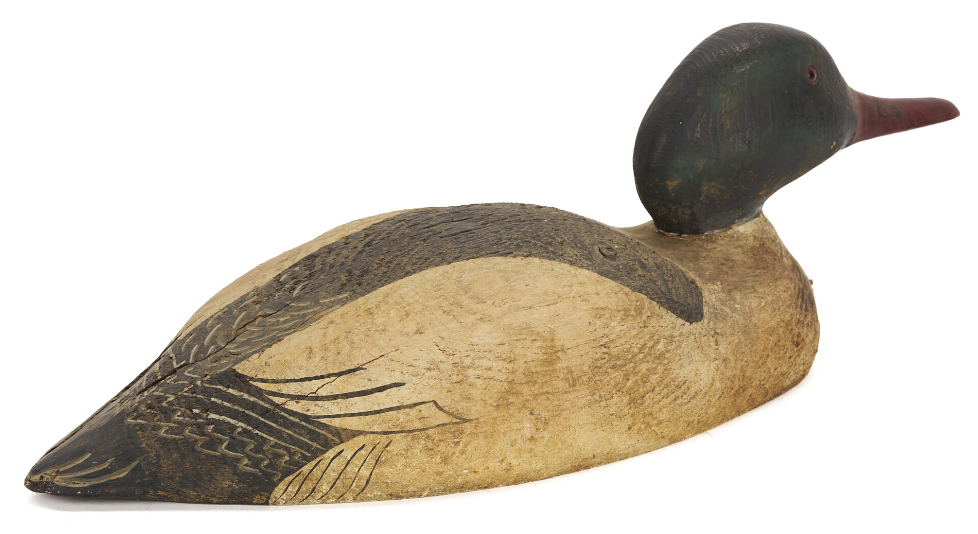 Lot 1073: 2 Herters Duck Decoys, 1893 Series – Merganser and Eider