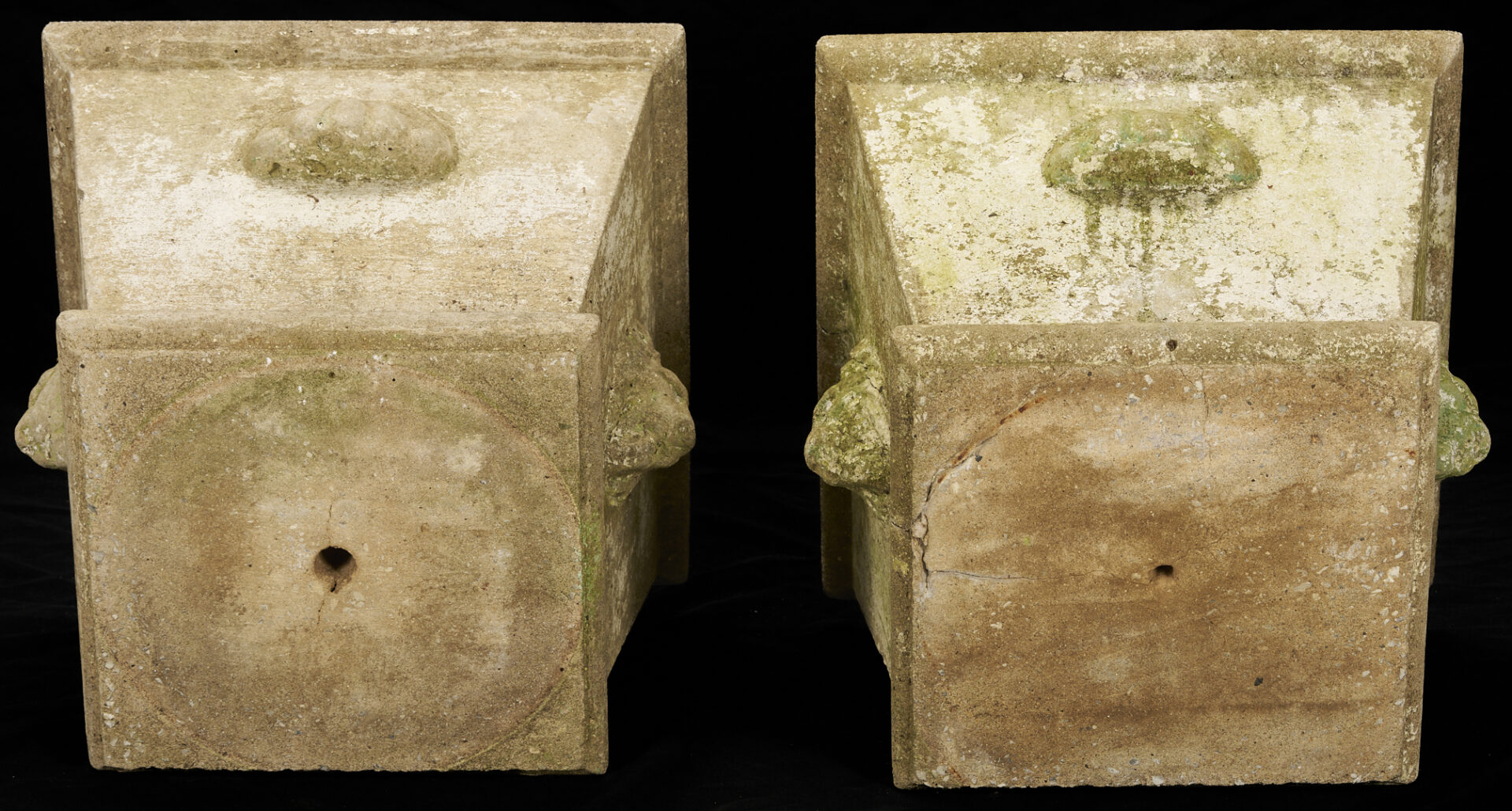 Lot 1074: Pair of American Cast Stone Planters, Callahan Family of Knoxville, TN
