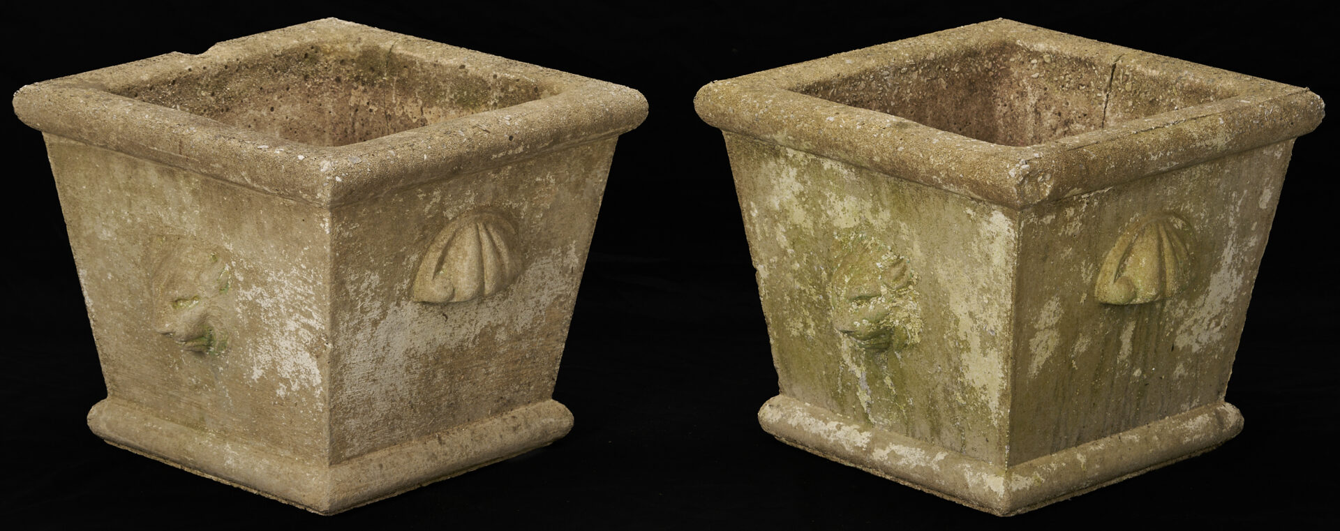 Lot 1074: Pair of American Cast Stone Planters, Callahan Family of Knoxville, TN