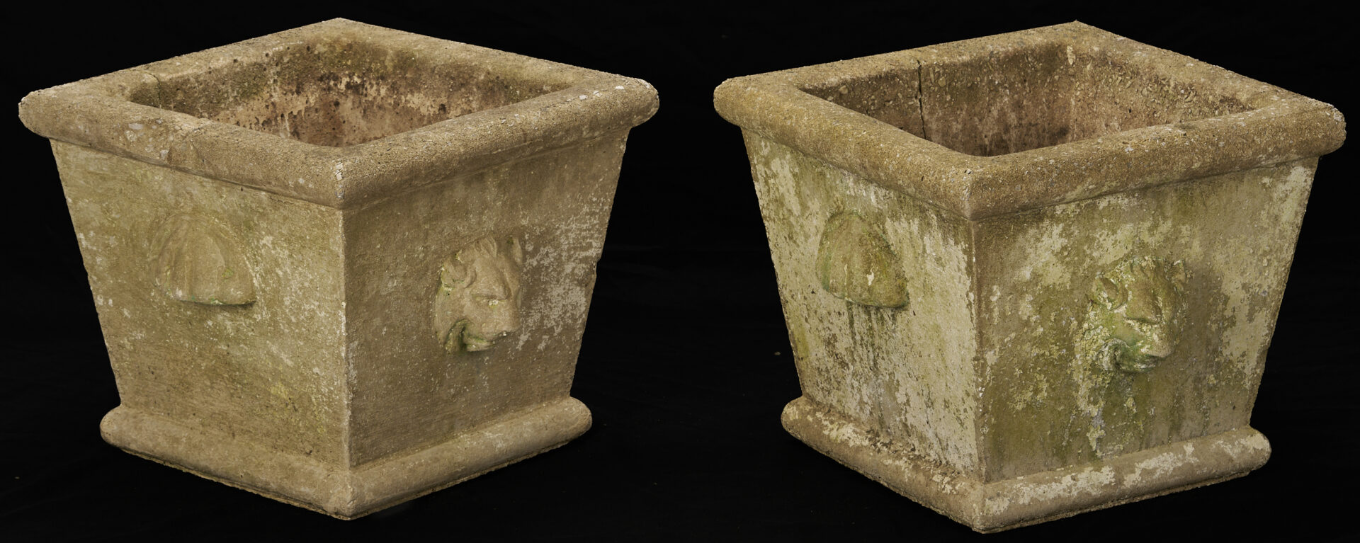 Lot 1074: Pair of American Cast Stone Planters, Callahan Family of Knoxville, TN