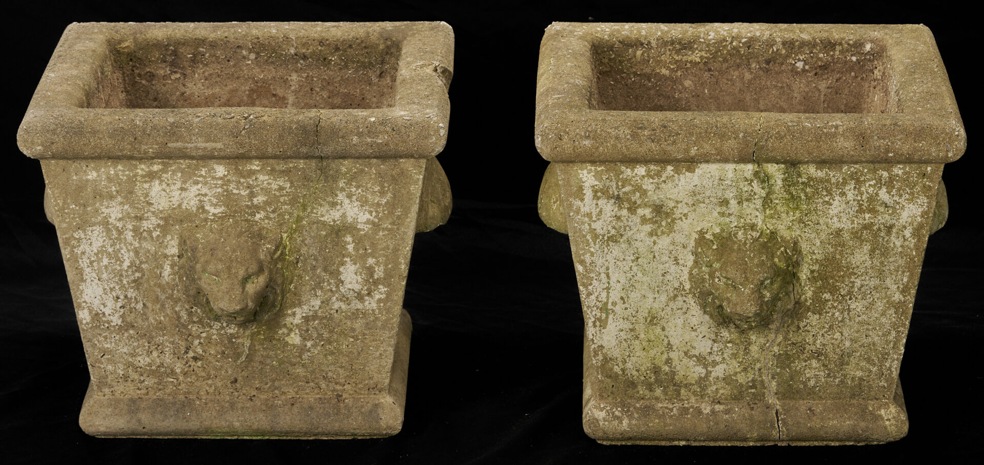 Lot 1074: Pair of American Cast Stone Planters, Callahan Family of Knoxville, TN