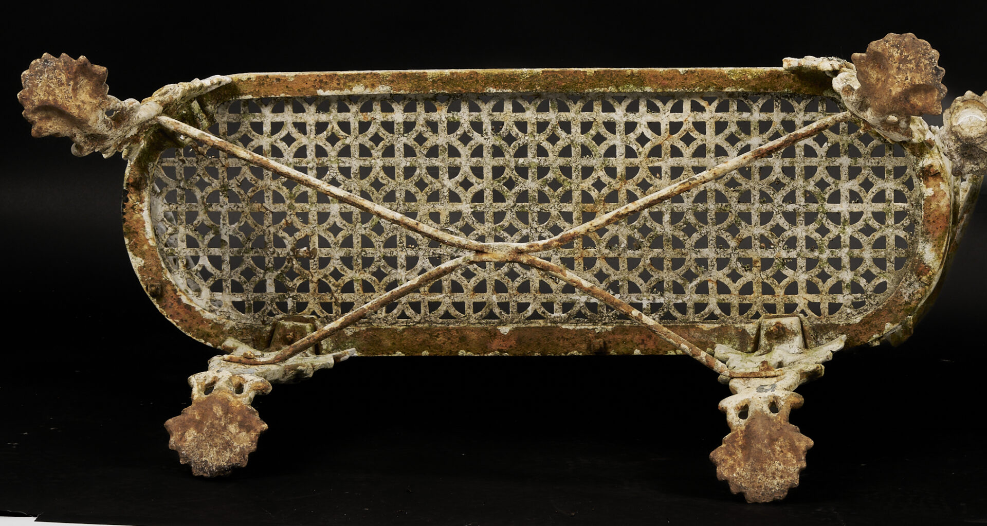 Lot 1075: Pair of Grape and Vine Iron Garden Benches, Callahan Family of Knoxville, TN