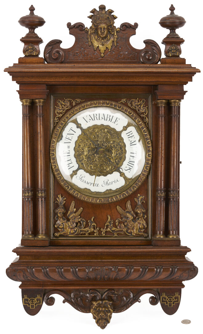 Lot 1077: French Enameled Wall Barometer