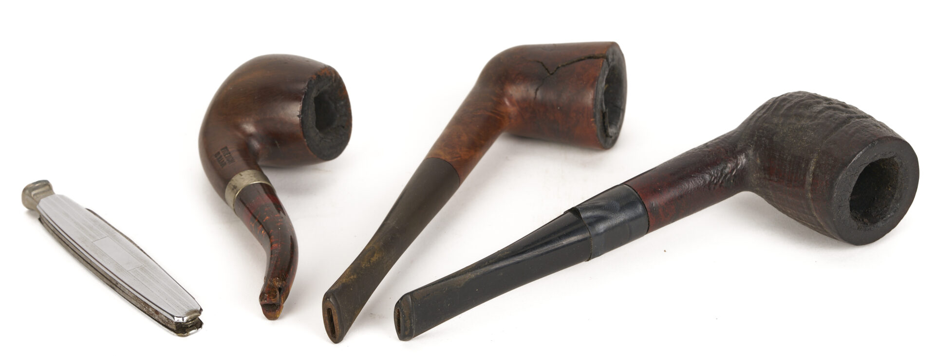 Lot 1078: 3 English Tobacco Items: Humidor, Cigar, & Cigarette Boxes