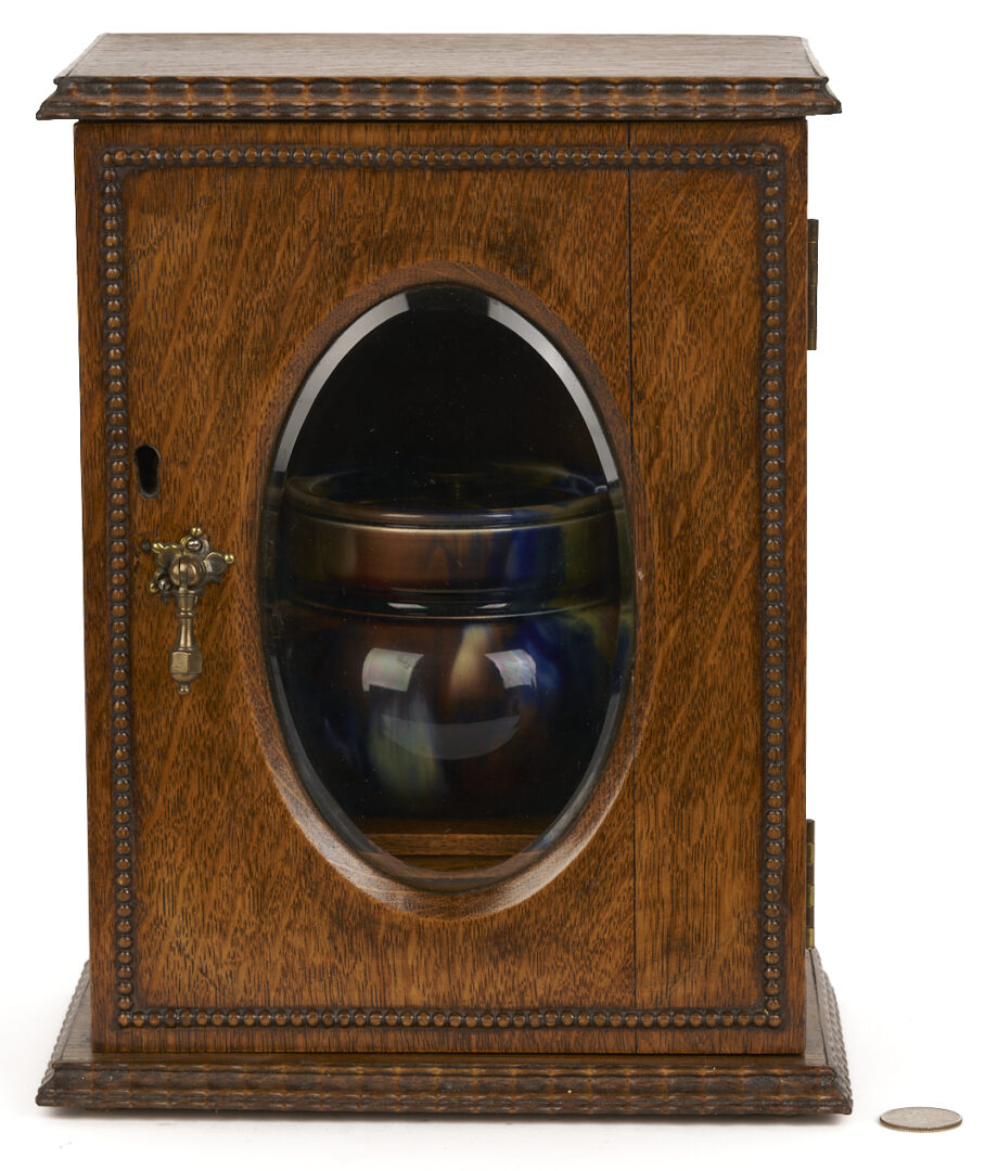 Lot 1078: 3 English Tobacco Items: Humidor, Cigar, & Cigarette Boxes