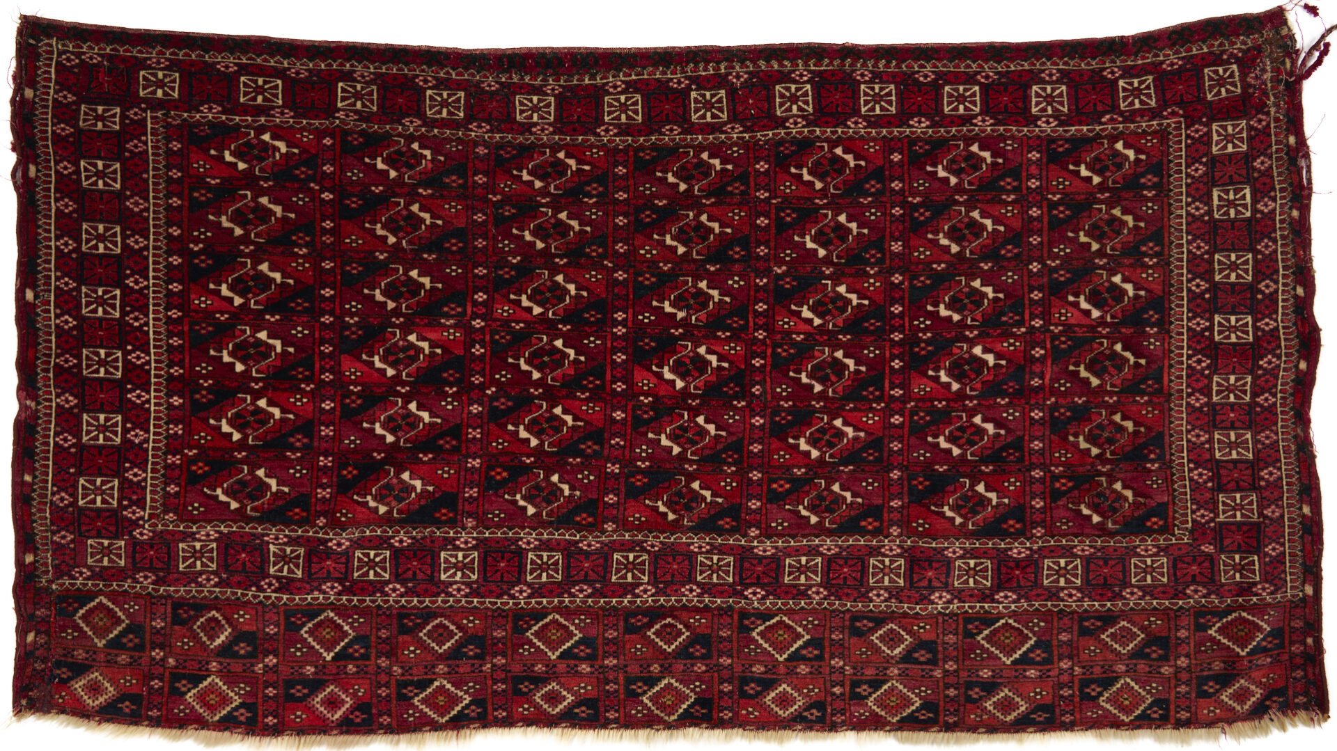 Lot 1080: 3 Antique Turman Tekke Tribal Rugs, Incl. Tekke Torbas & Chuval