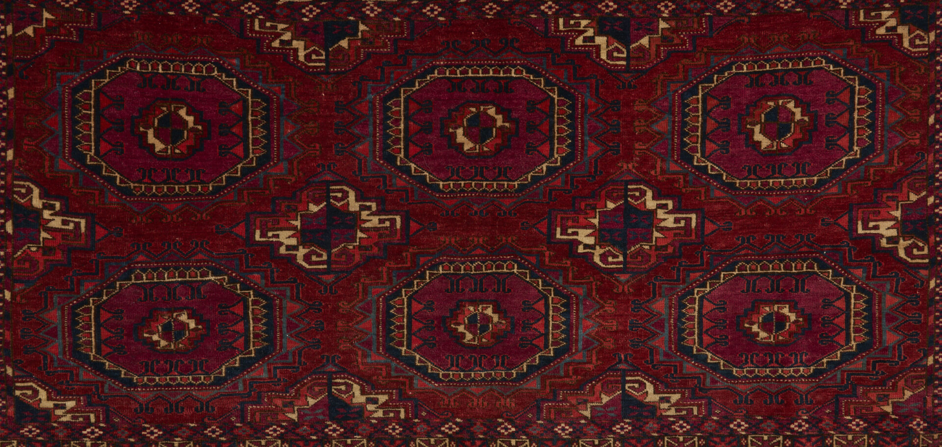 Lot 1080: 3 Antique Turman Tekke Tribal Rugs, Incl. Tekke Torbas & Chuval