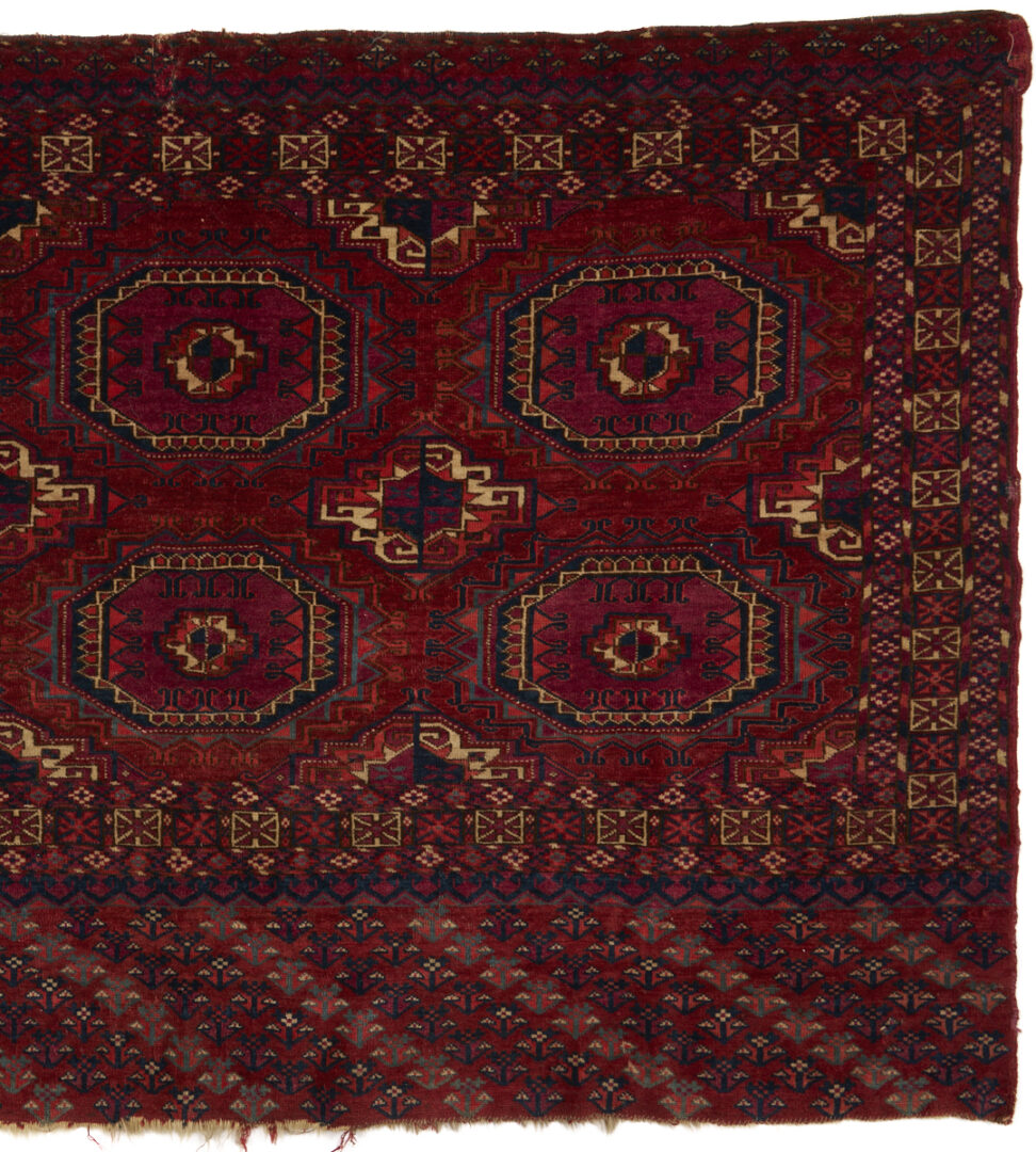 Lot 1080: 3 Antique Turman Tekke Tribal Rugs, Incl. Tekke Torbas & Chuval