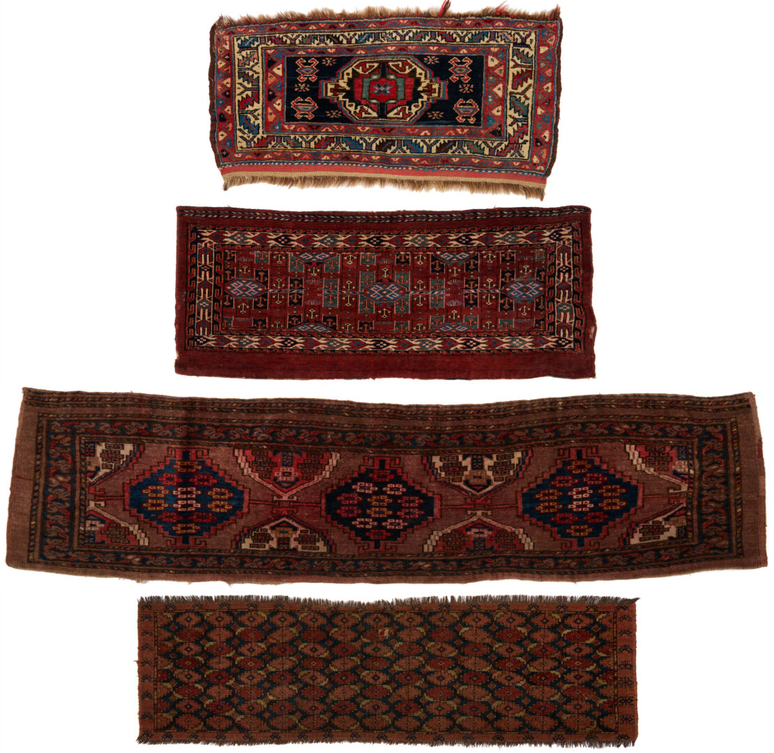 Lot 1081: 4 Antique Torba Weavings, Incl. Northwest Persia, Ersari, & Yomud